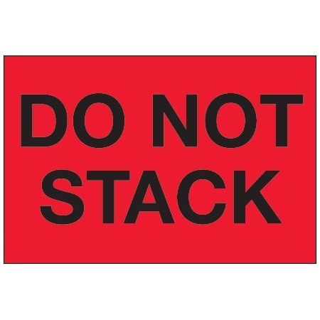 Bsc Preferred 2 x 3'' - ''Do Not Stack'' Fluorescent Red Labels BUY00021147